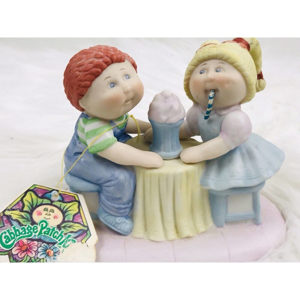 Cabbage Patch Kids Ceramic Figurine Porcelain Signed Xavier Sweet Treats 1984